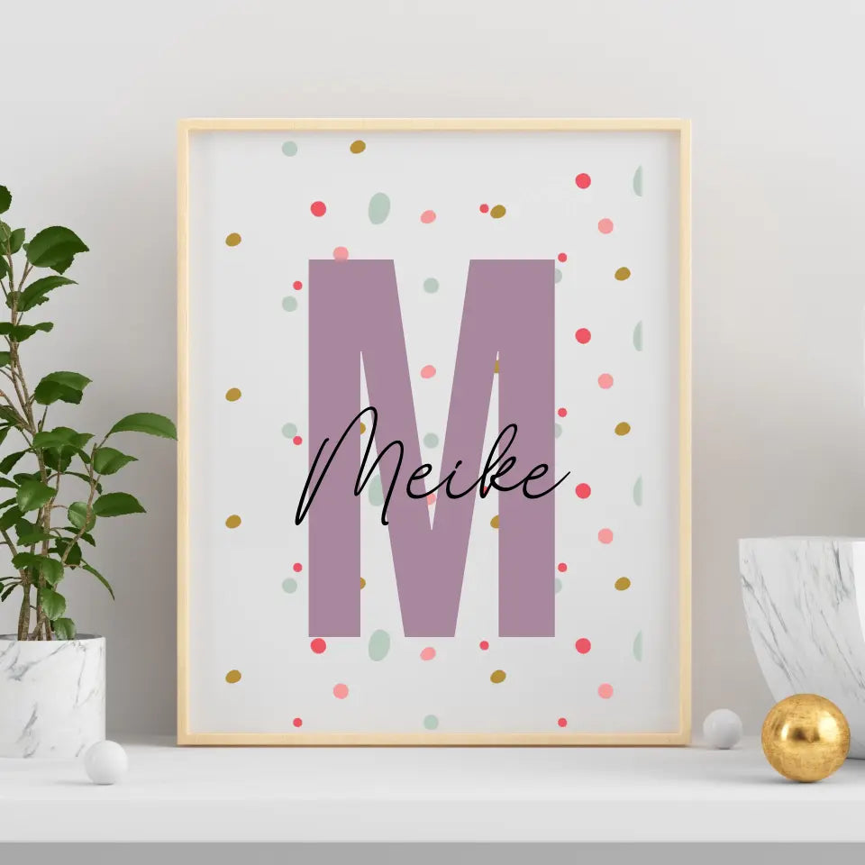 Personalisiertes Kinderzimmerposter mit Namen