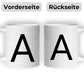 Minimalistische Buchstabentasse