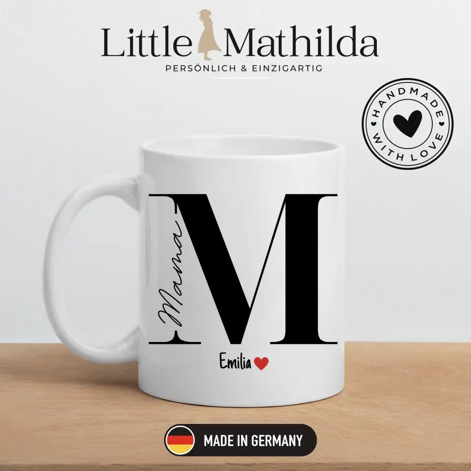 Mama Tasse mit Namen der Kinder