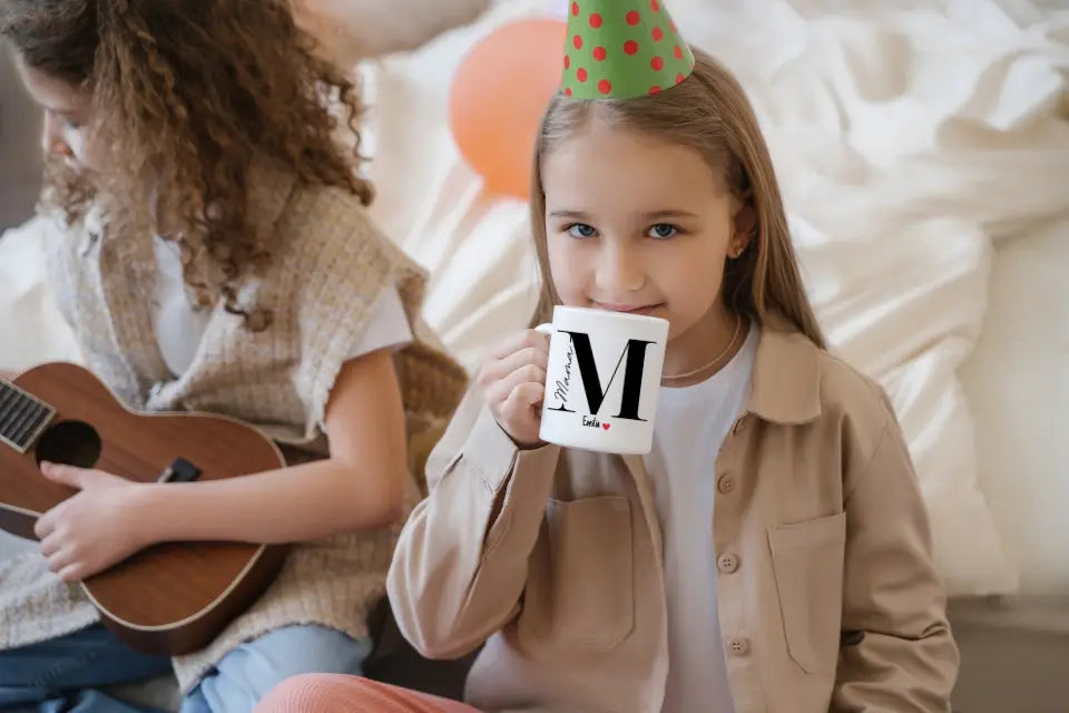 Mama Tasse mit Namen der Kinder