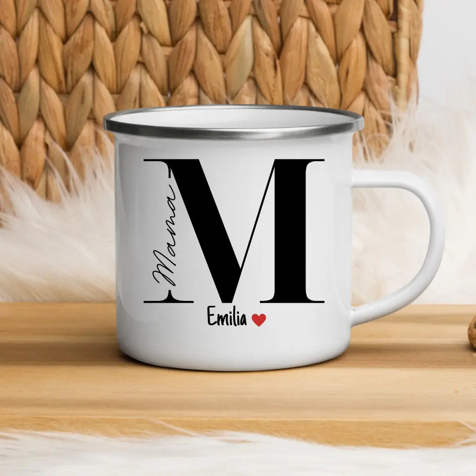 Mama Tasse mit Namen der Kinder