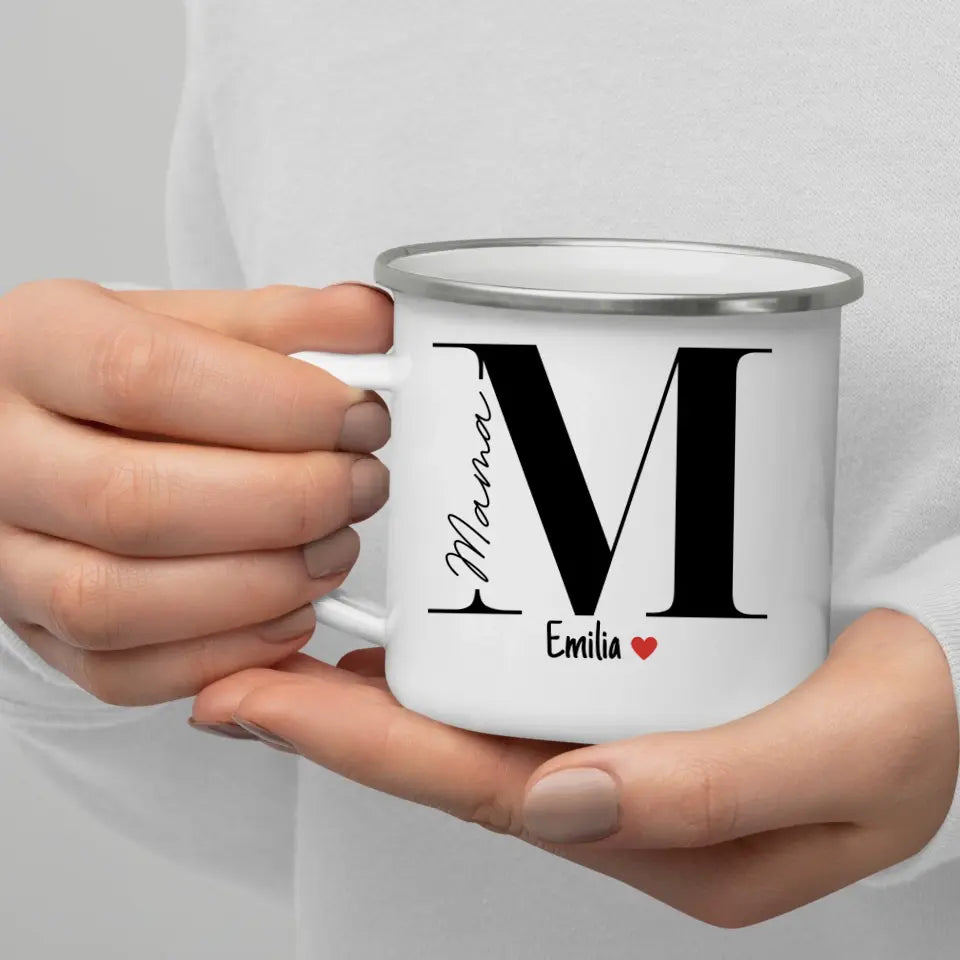 Mama Tasse mit Namen der Kinder
