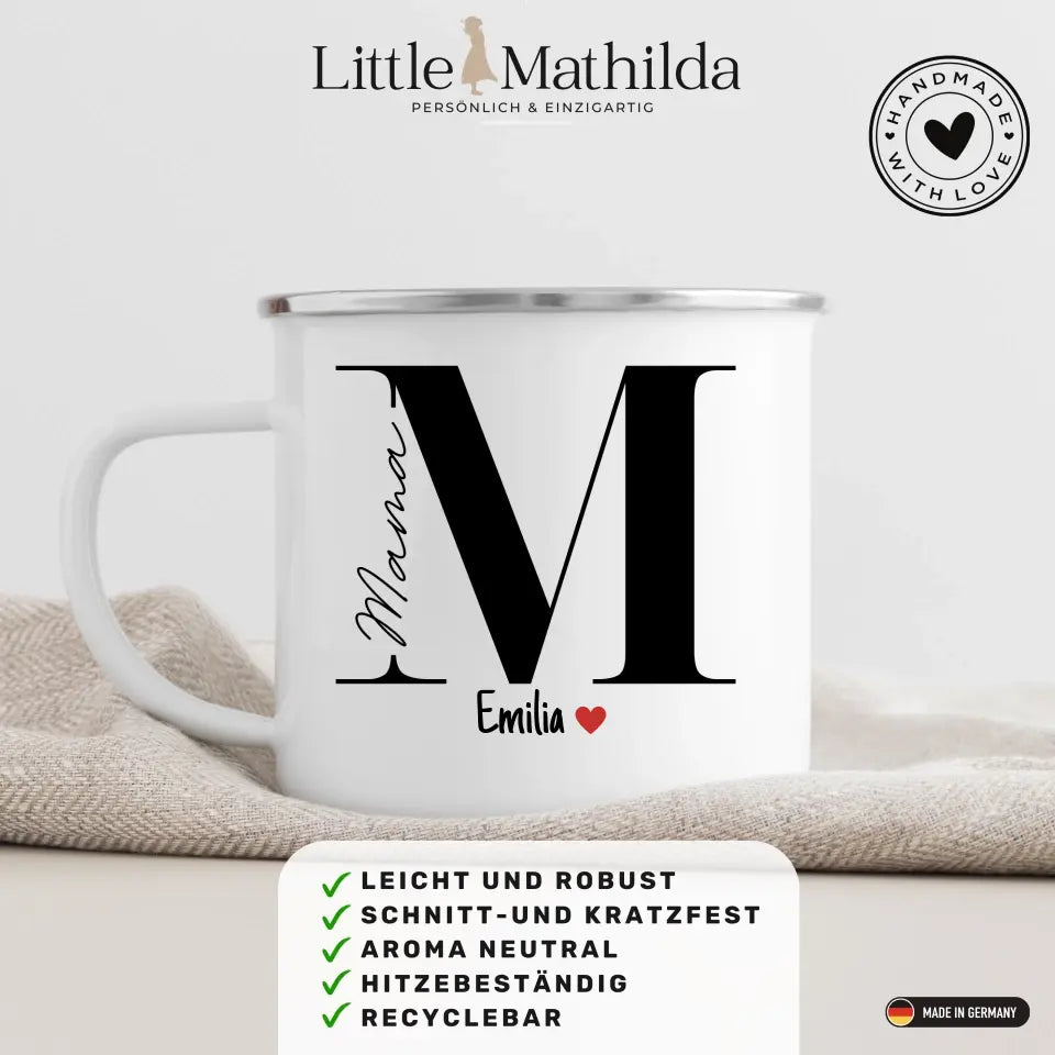 Mama Tasse mit Namen der Kinder