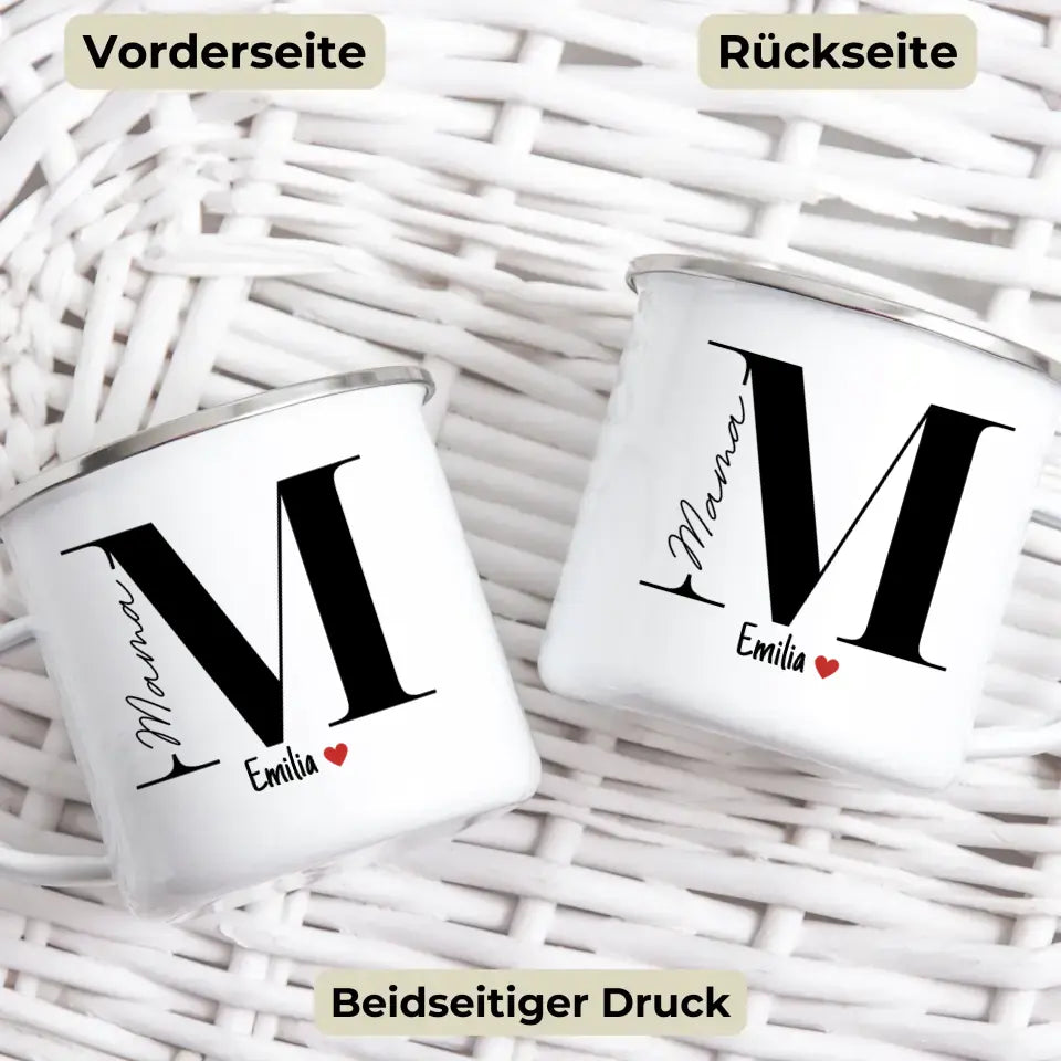 Mama Tasse mit Namen der Kinder