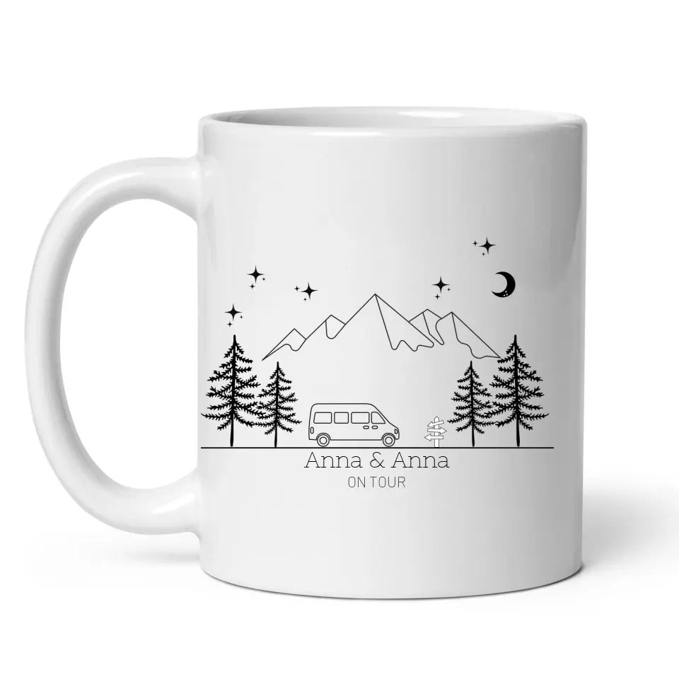 Camping Tasse "Bunte Camper"