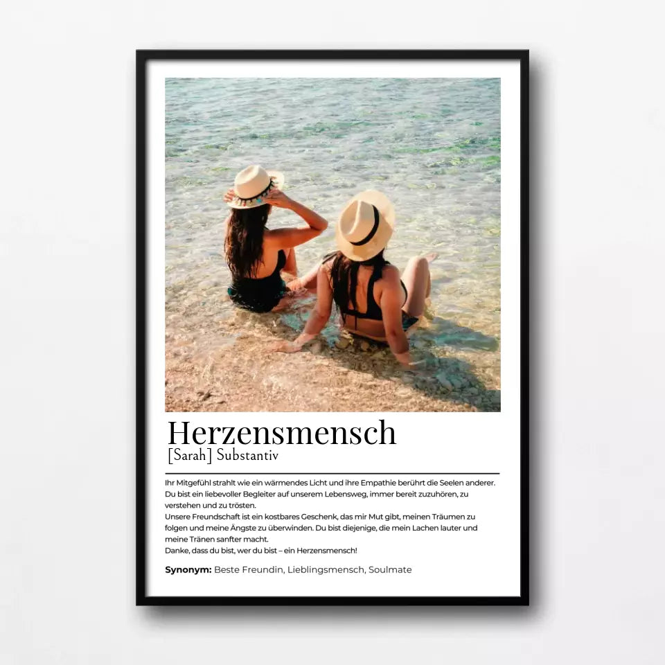 Personalisiertes Poster "Herzensmensch"