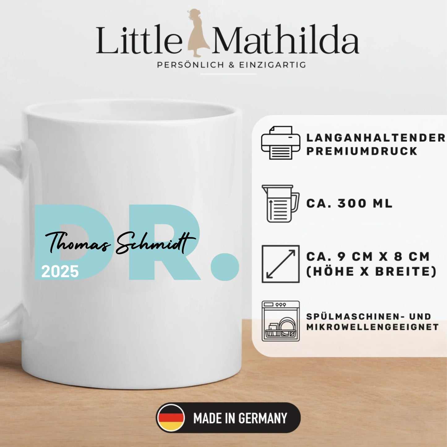 Geschenk zum Doktortitel: Personalisierte Tasse Doktor 2025