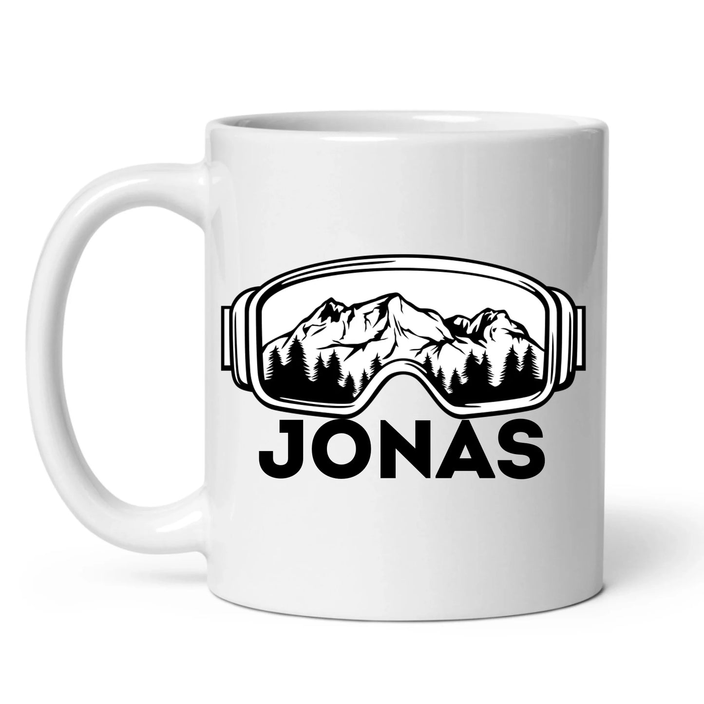 Skifahrer Tasse mit Namen