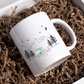 Emaille Tasse "Grüner Hippie"