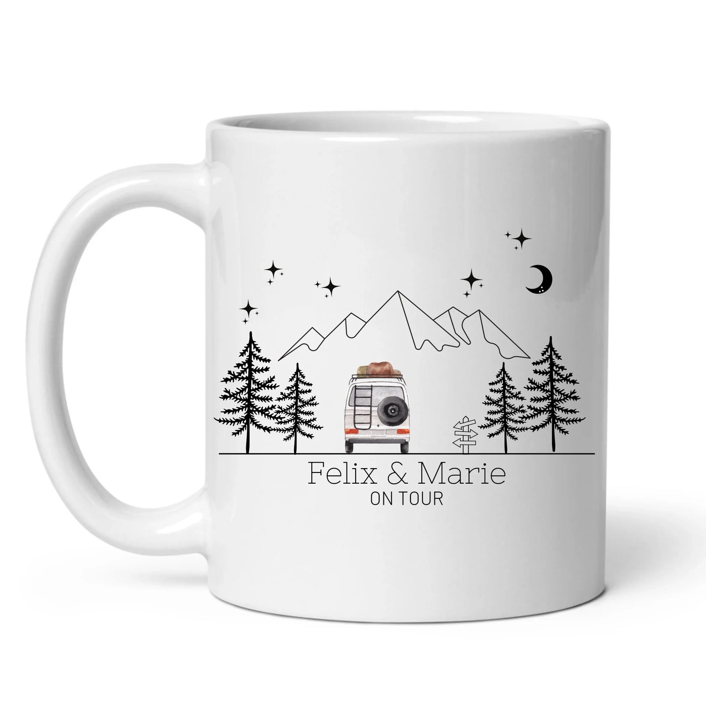 Emaille Tasse "Aquarell Camper"