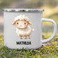 Personalisierte Kindertasse Schaf mit Namen
