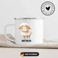 Personalisierte Kindertasse Schaf mit Namen