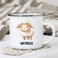 Personalisierte Kindertasse Schaf mit Namen