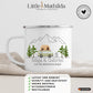Personalisierte Emaille Camping Tasse Dachzelt