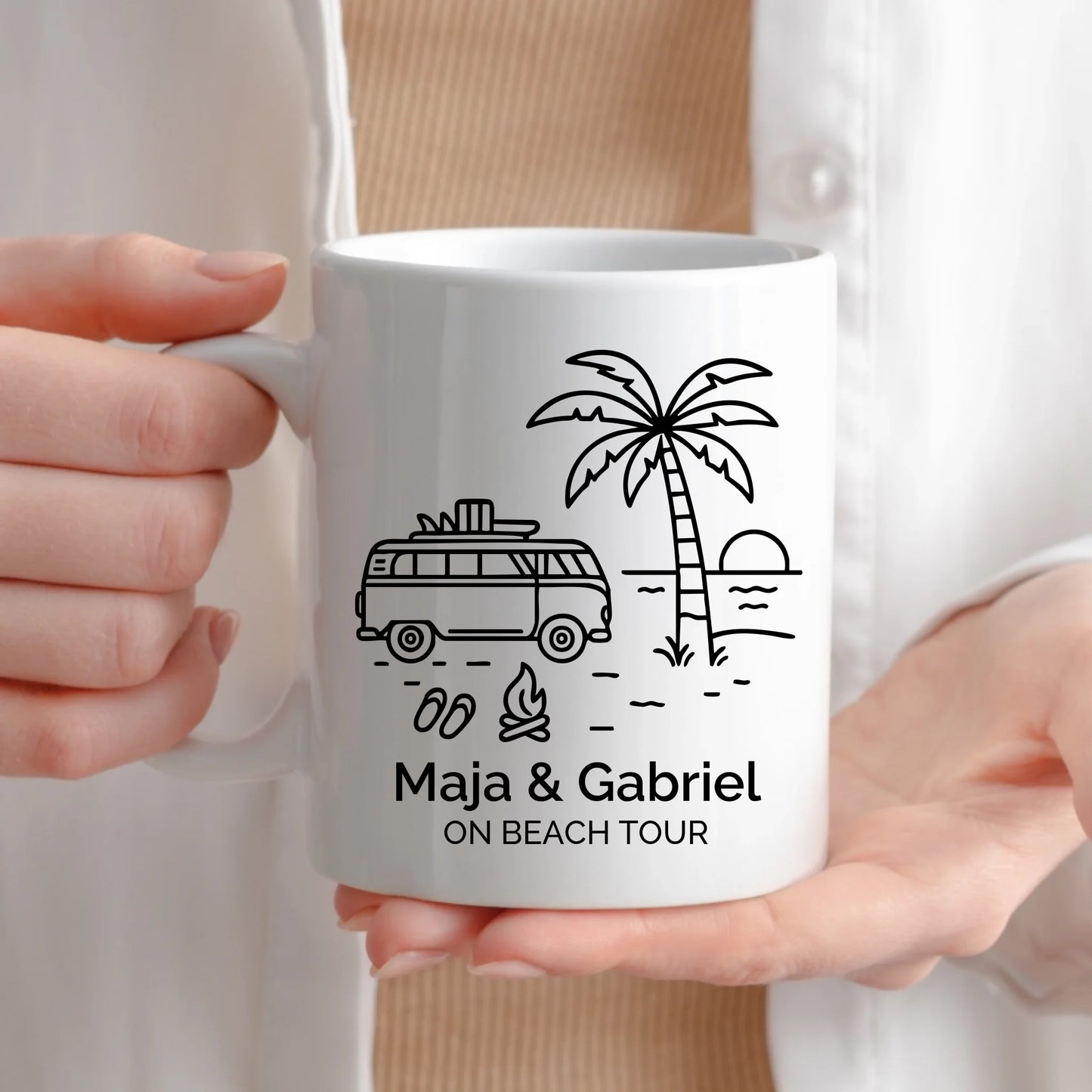 Emaille Camping Tasse Sommerurlaub