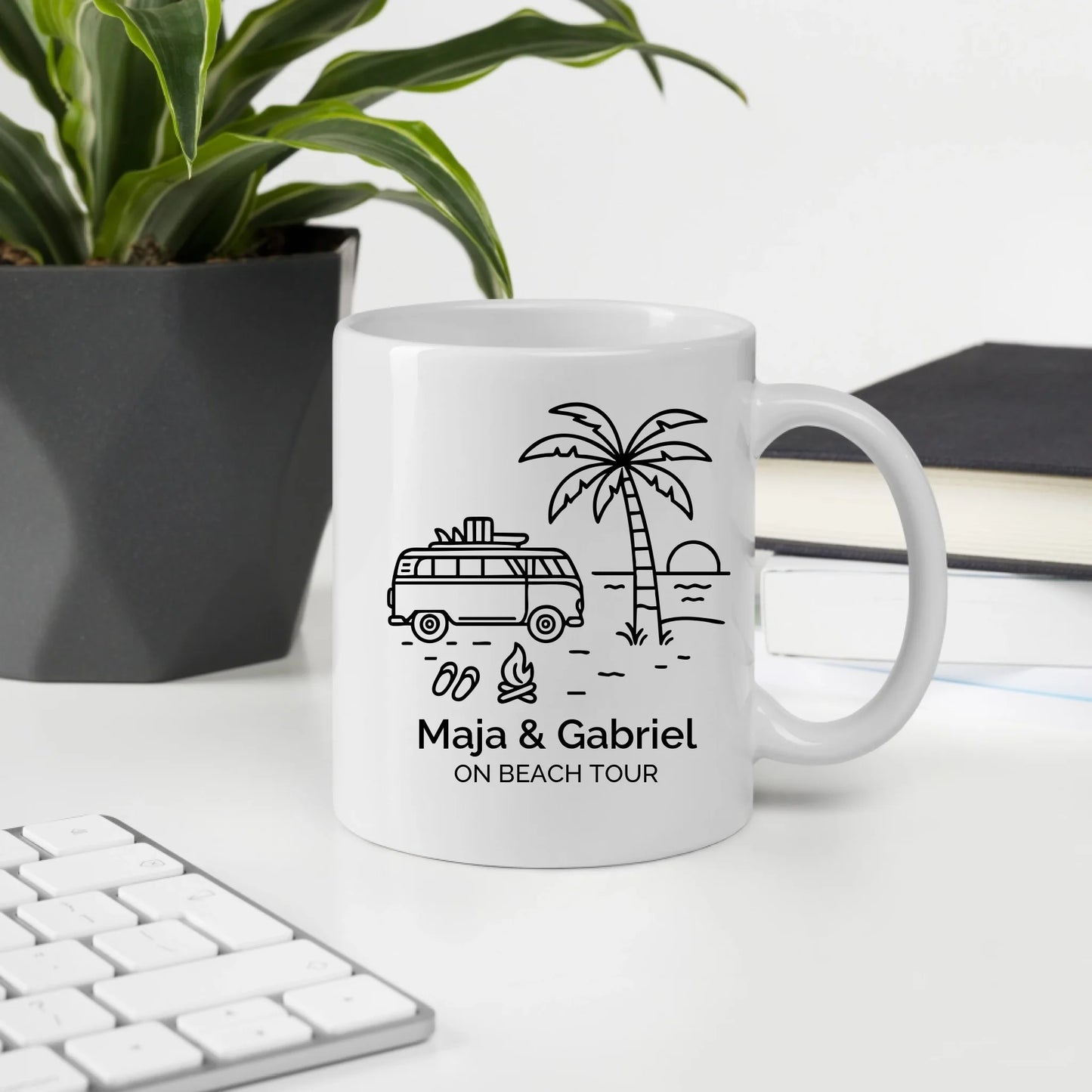 Emaille Camping Tasse Sommerurlaub