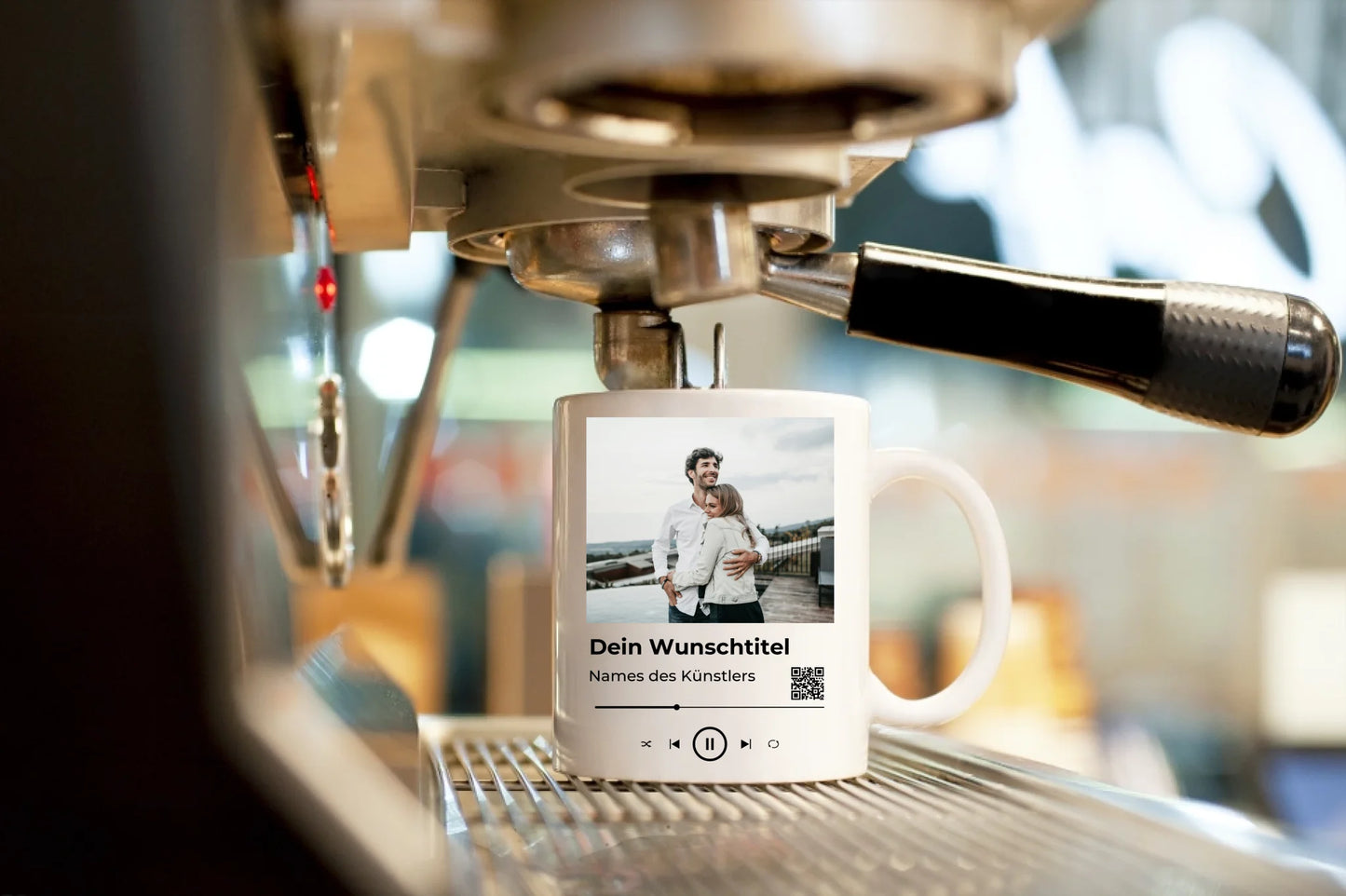 Personalisierte Keramik Tasse mit deinem Lieblingsong