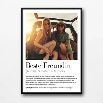 Definitionsposter "Beste Freundin"