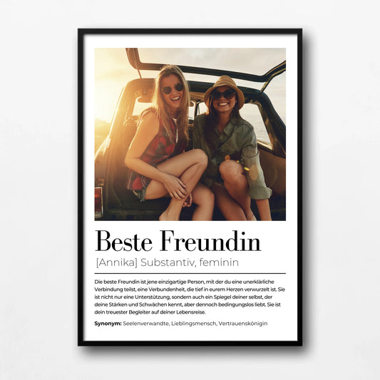 Definitionsposter "Beste Freundin"