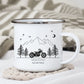 Retro Motorrad Camping Tasse