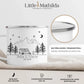 Emaille Camping Tasse mit Camping Anhänger