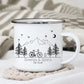 Emaille Camping Tasse retro Fahrrad
