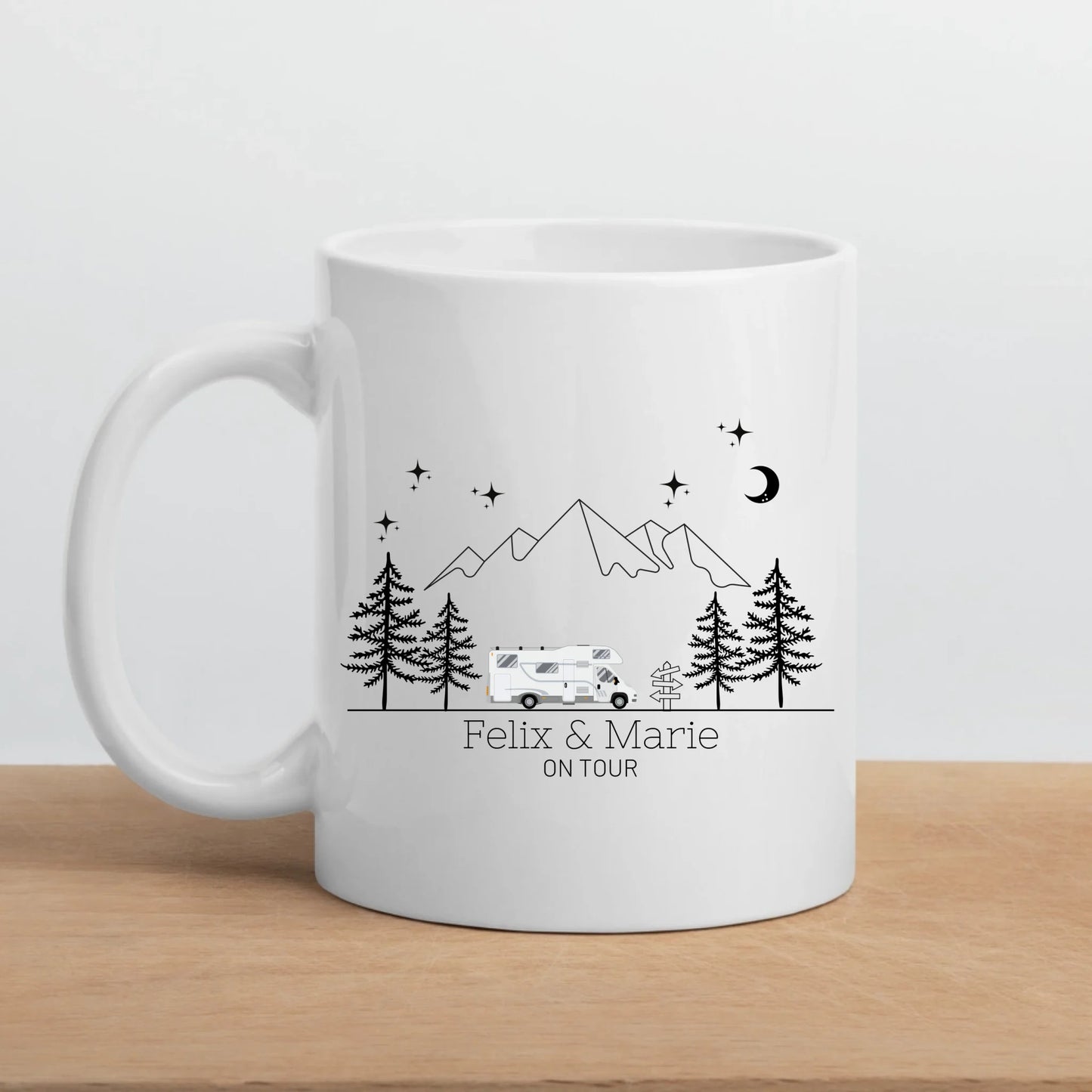 Emaille Camping Tasse realistisches Wohnmobil
