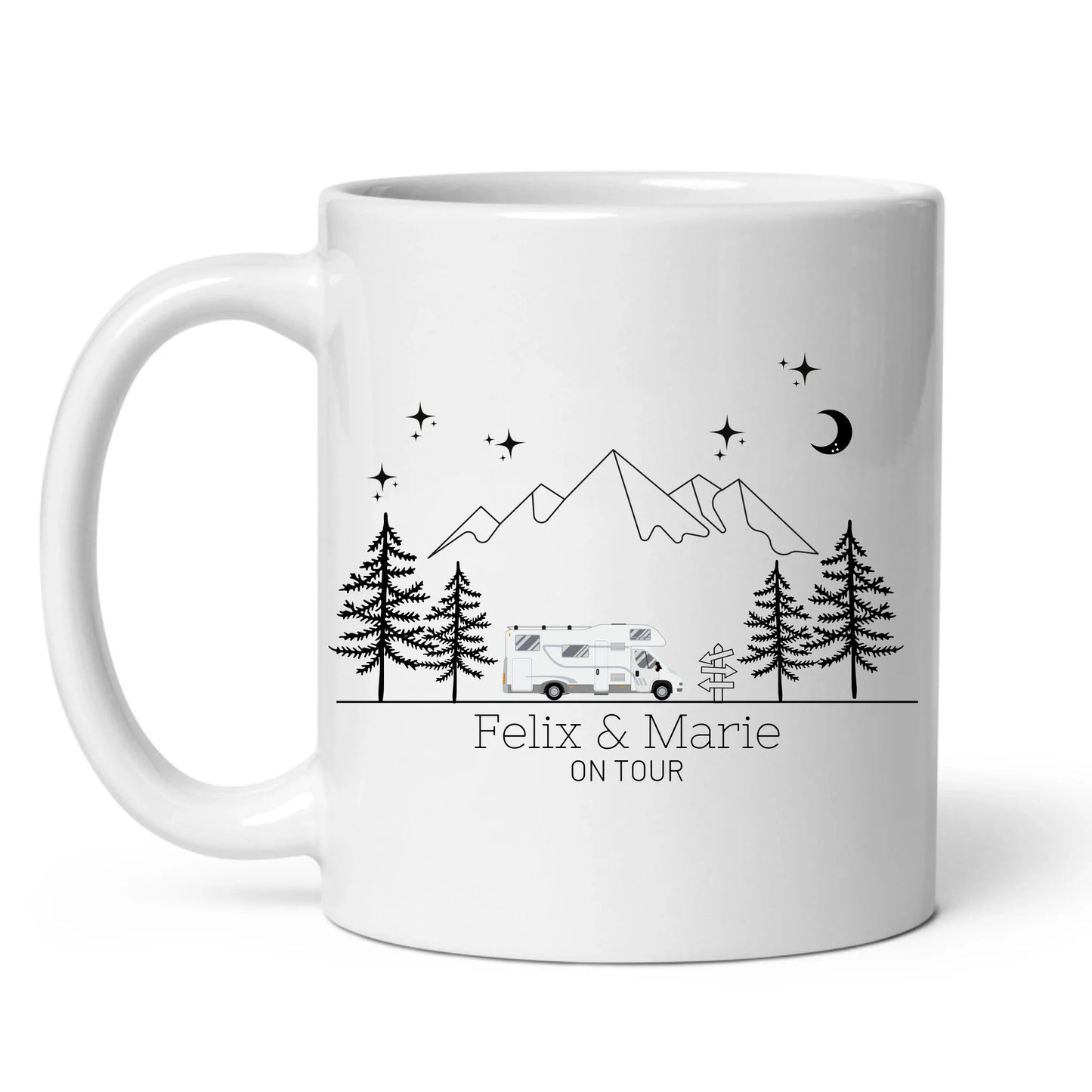 Emaille Camping Tasse realistisches Wohnmobil