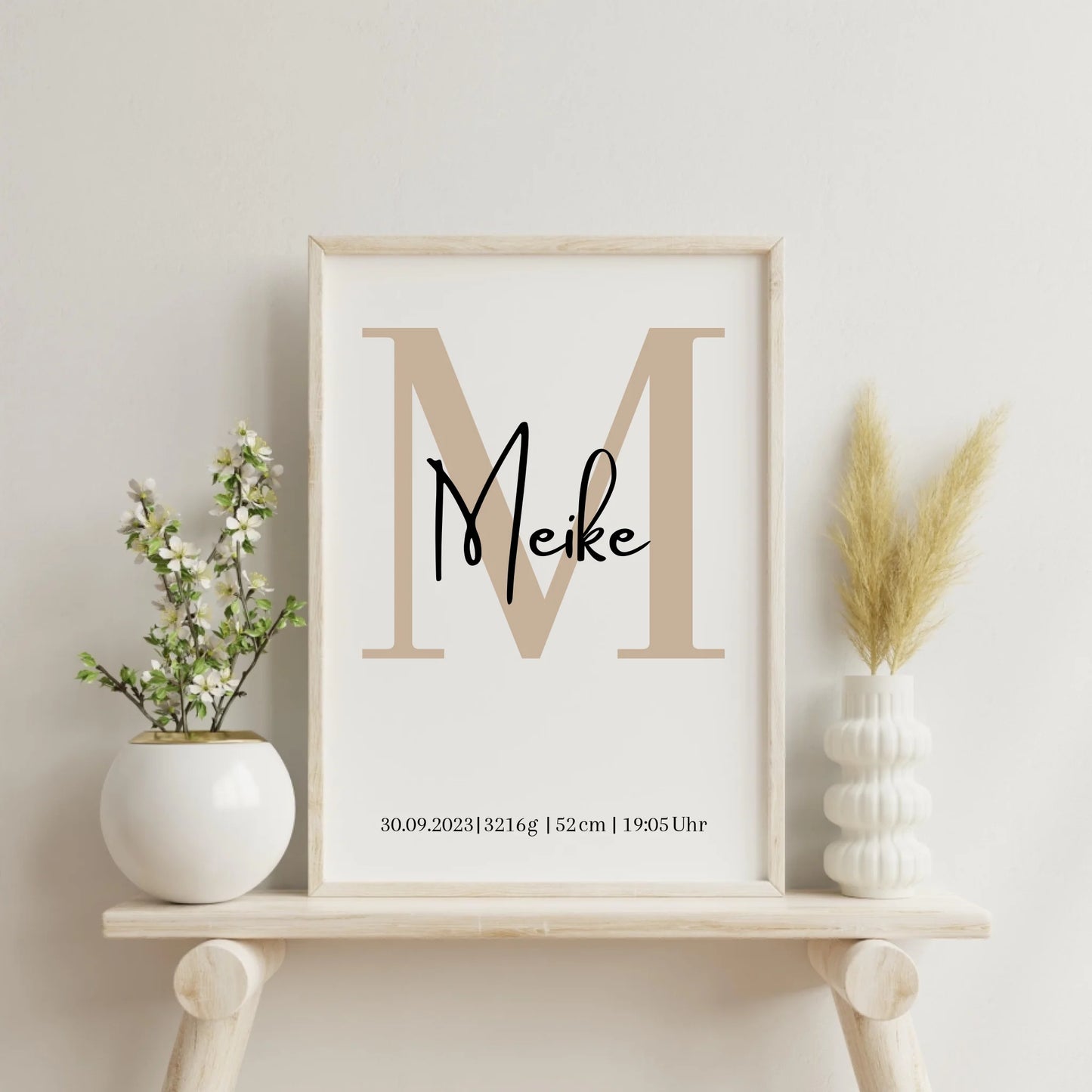 Personalized birth poster - birth announcement