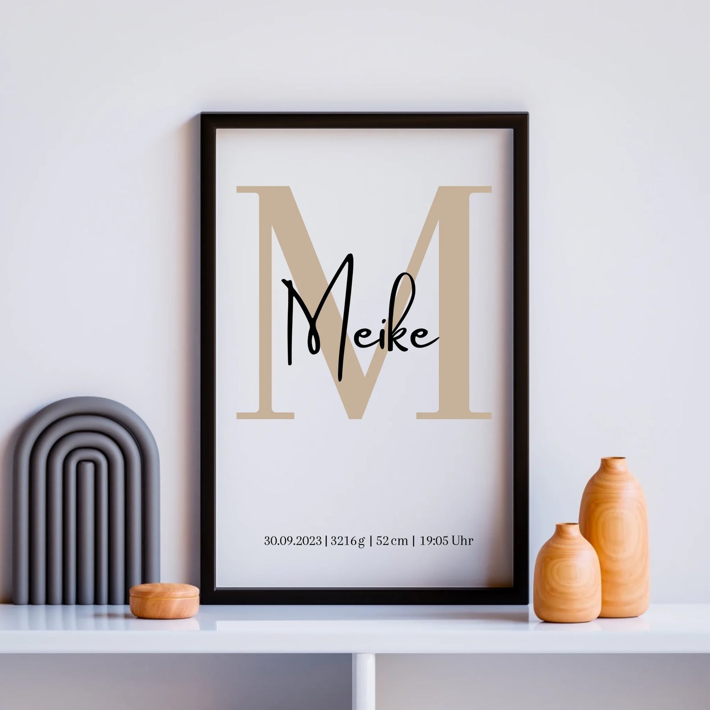 Personalized birth poster - birth announcement