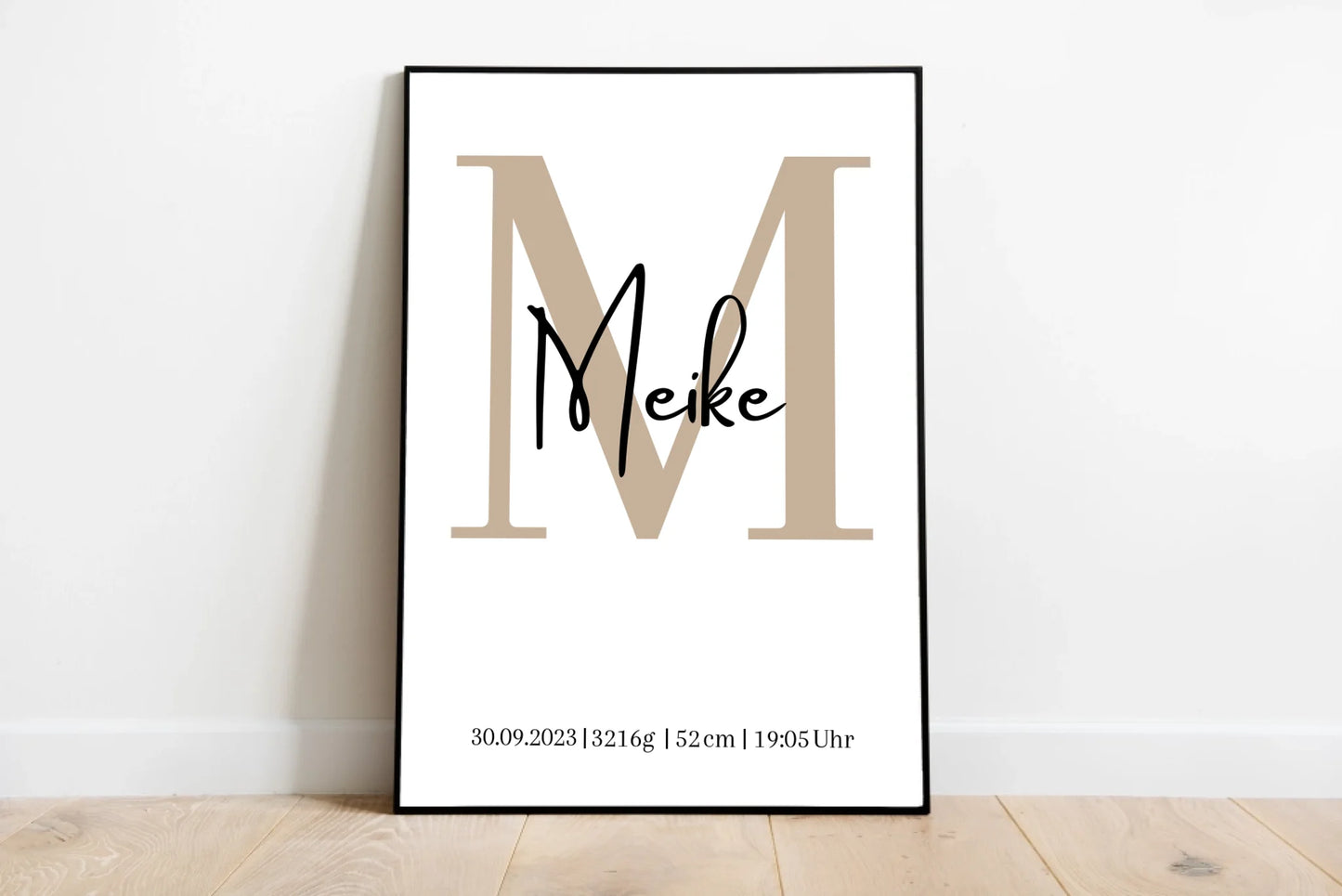 Personalized birth poster - birth announcement