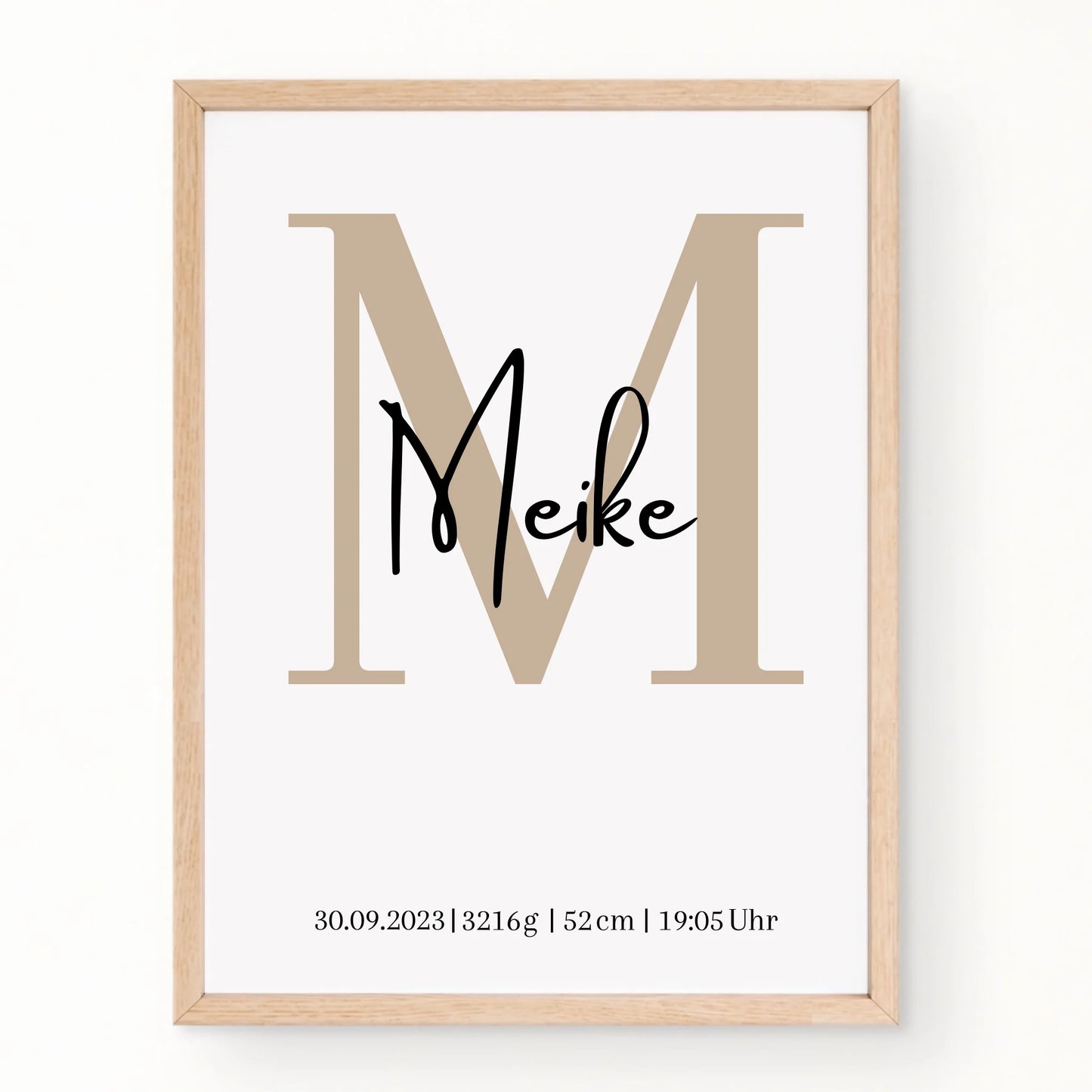 Personalized birth poster - birth announcement