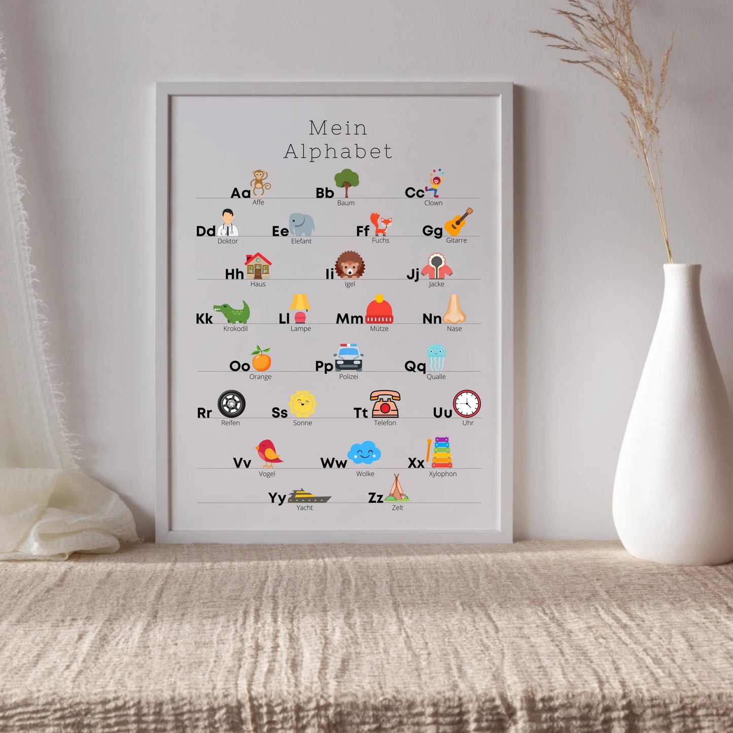 Kinderzimmerposter: Mein Alphabet