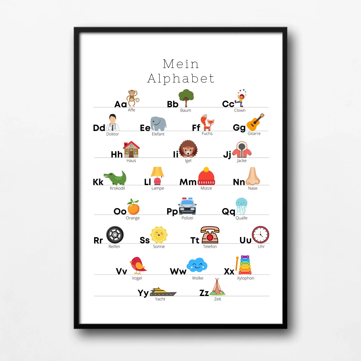 Kinderzimmerposter: Mein Alphabet