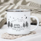 Emaille Camping Tasse Wohnmobil Illustration