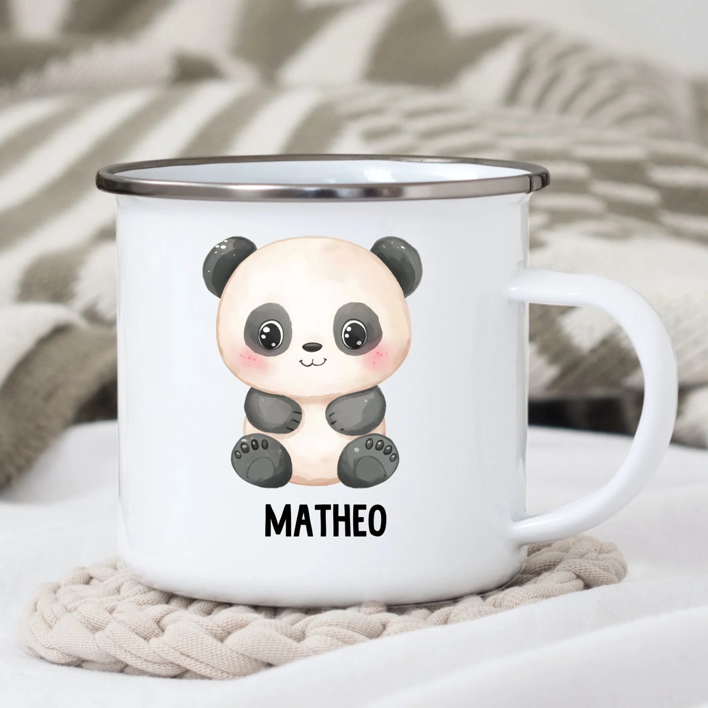 Personalisierte Kindertasse Pandabär mit Namen