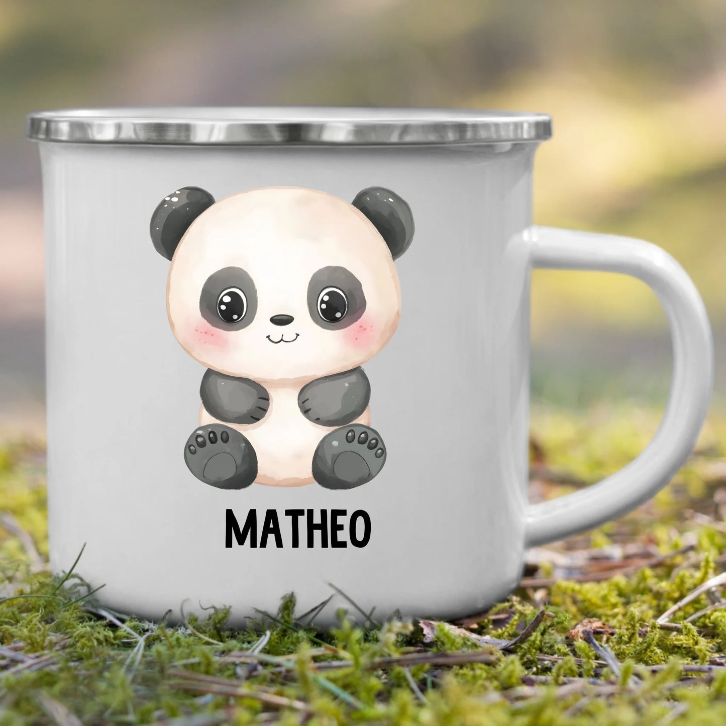 Personalisierte Kindertasse Pandabär mit Namen