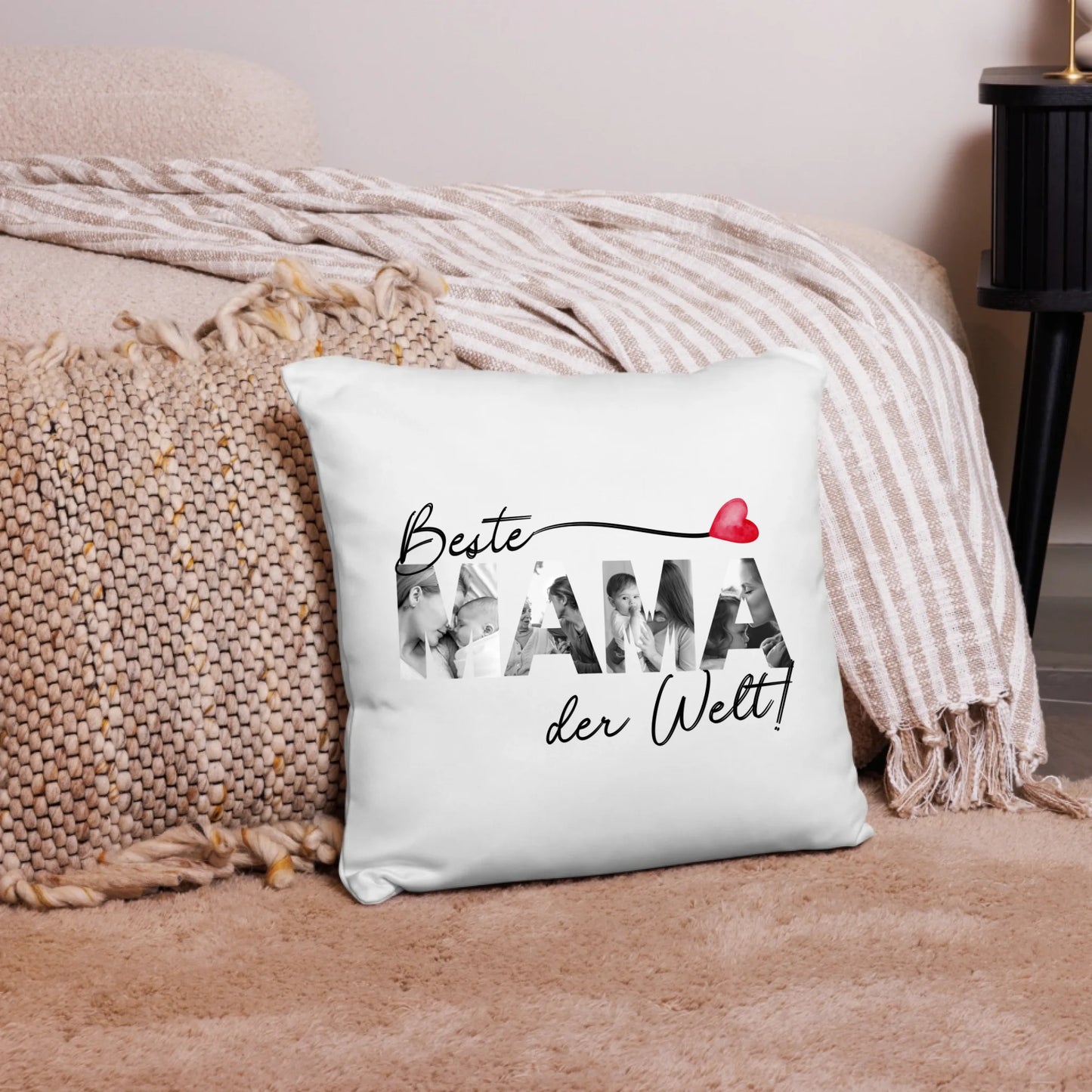 Coussin personnalisé « Meilleure maman du monde » 40x40cm