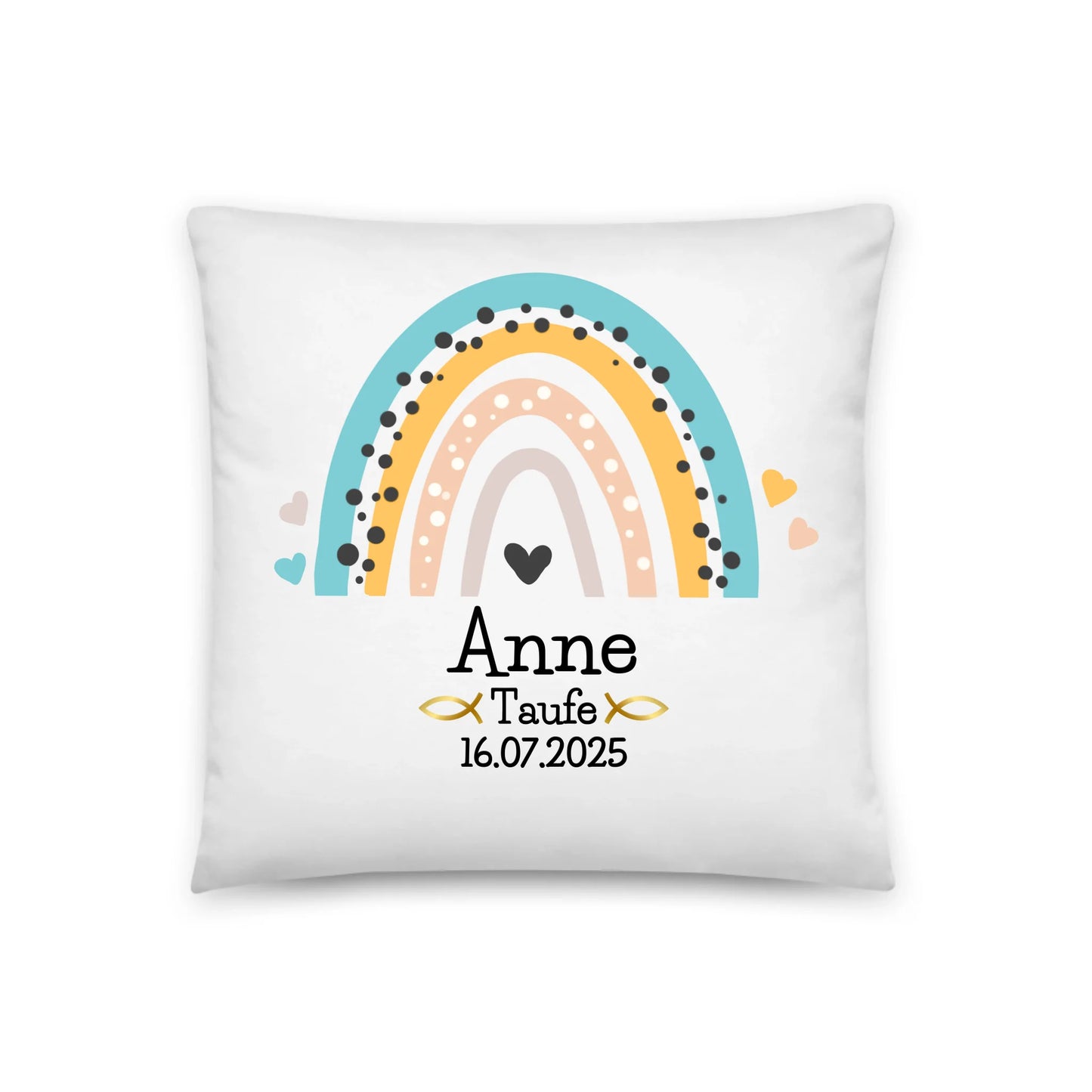Personalisiertes Taufkissen aus Baumwolle (40x40cm)