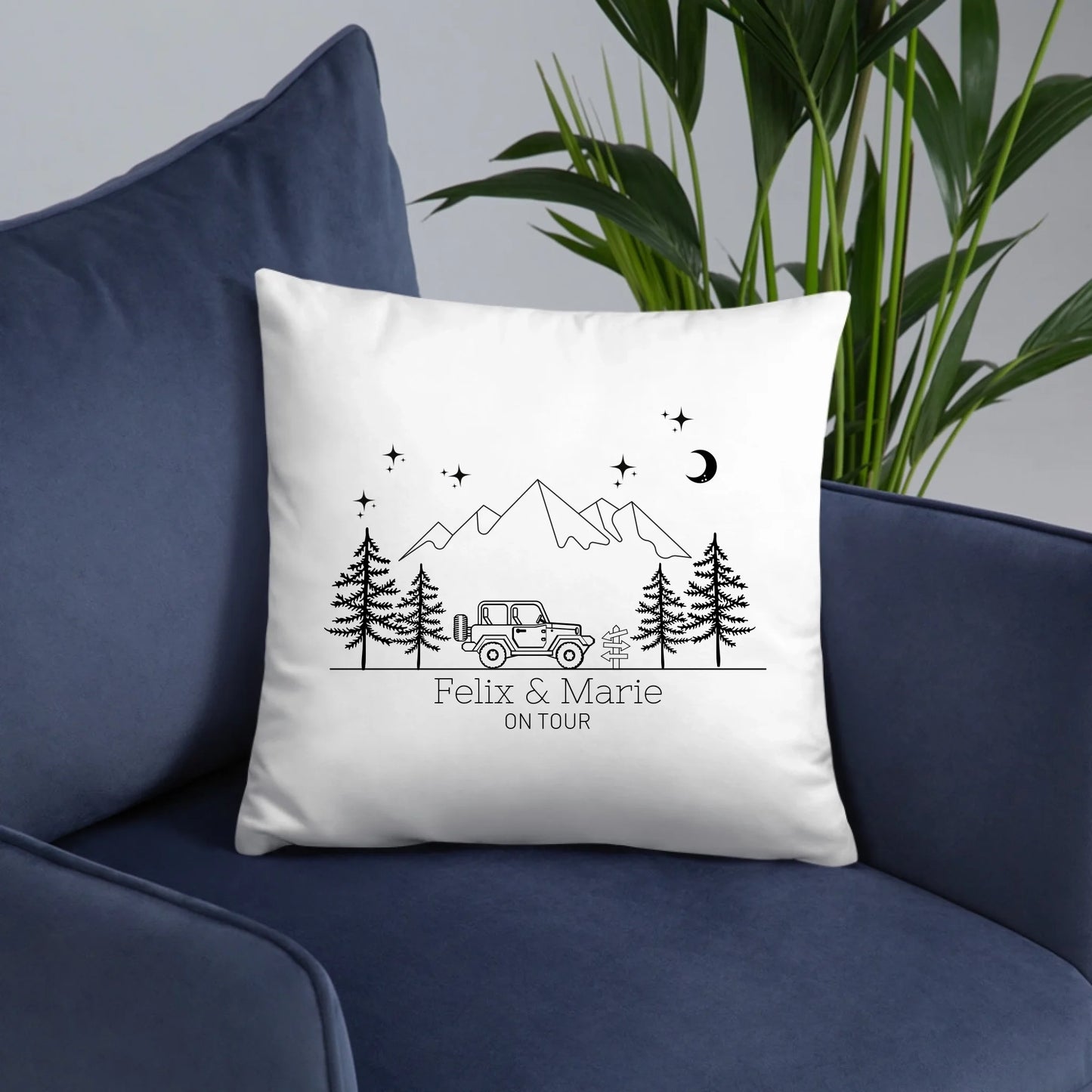 Personalisiertes Camping Kissen Geländewagen