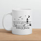 Emaille Camping Tasse Kastenwagen am Meer