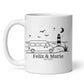 Emaille Camping Tasse Kastenwagen am Meer