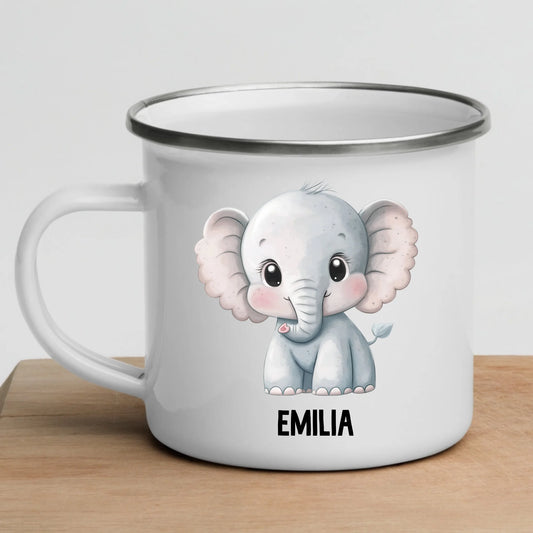 Personalisierte Kindertasse Elefant mit Namen