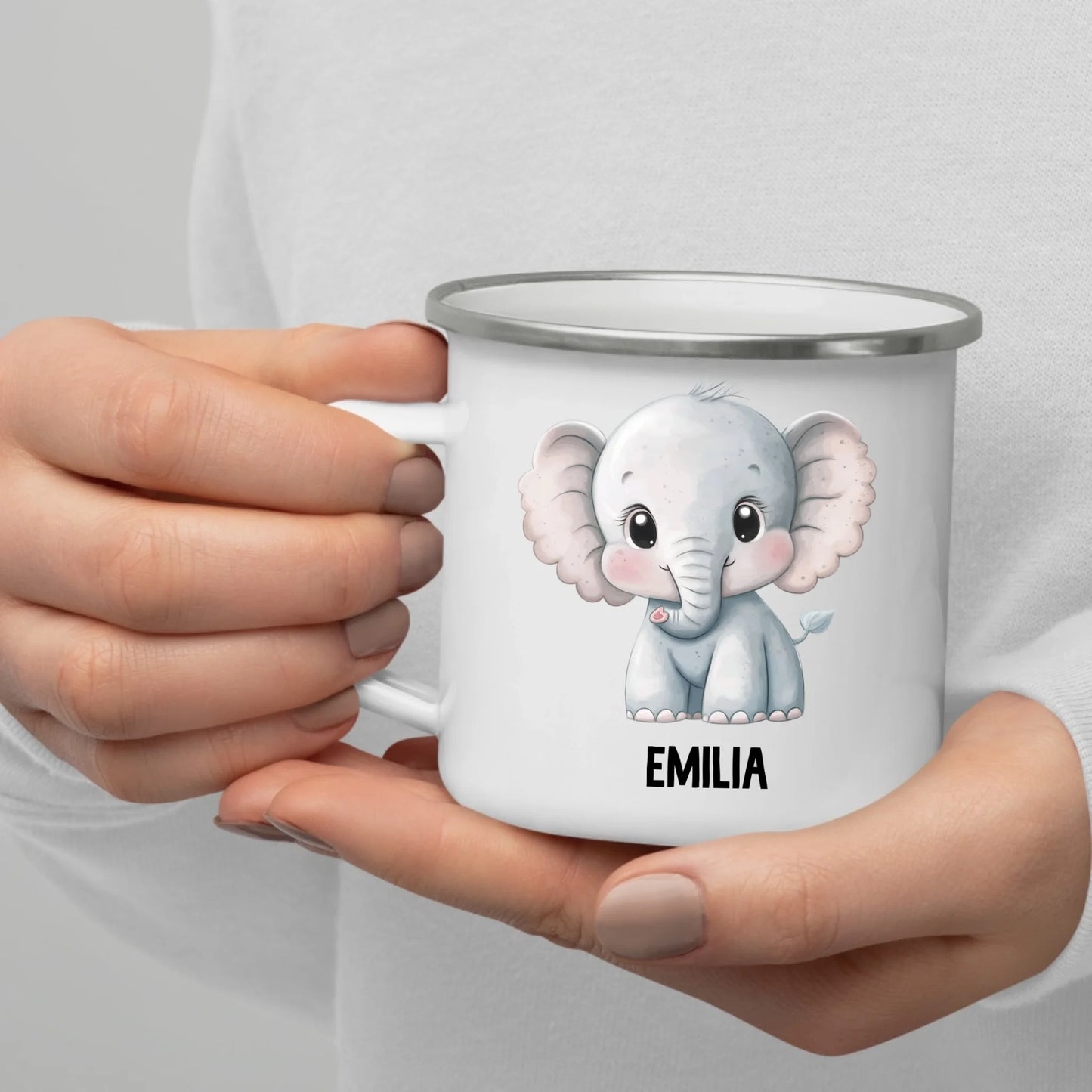 Personalisierte Kindertasse Elefant mit Namen