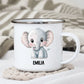 Personalisierte Kindertasse Elefant mit Namen