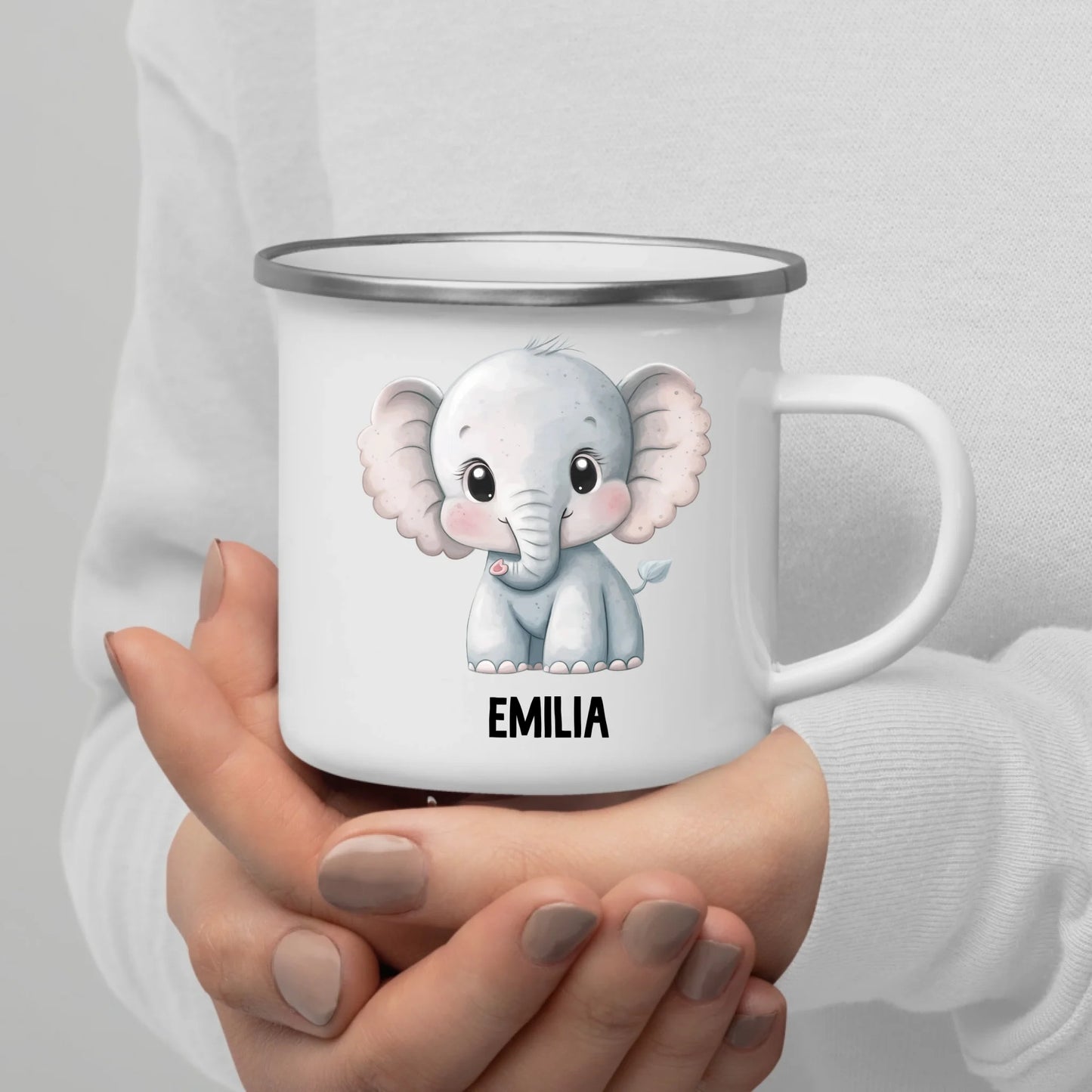 Personalisierte Kindertasse Elefant mit Namen