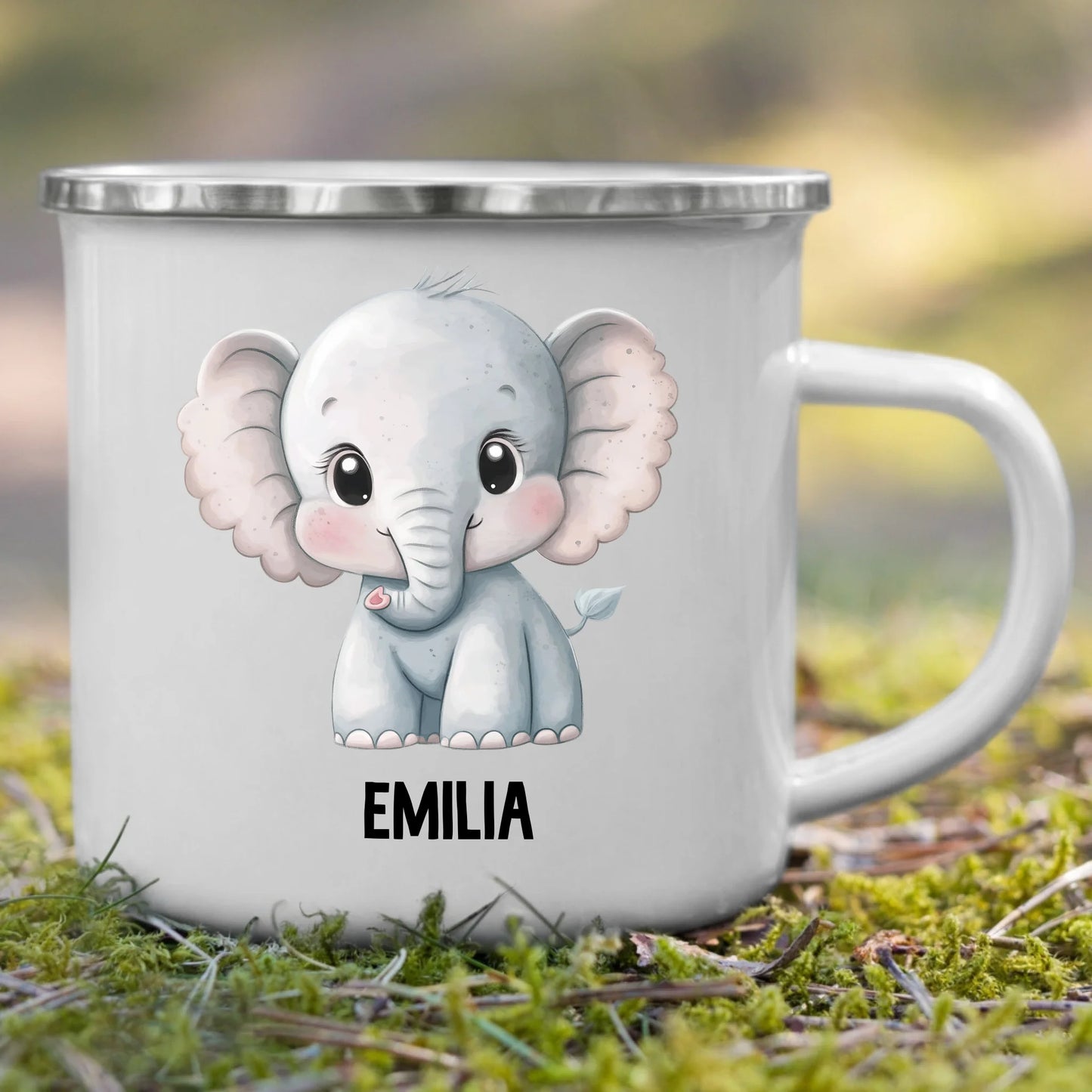Personalisierte Kindertasse Elefant mit Namen