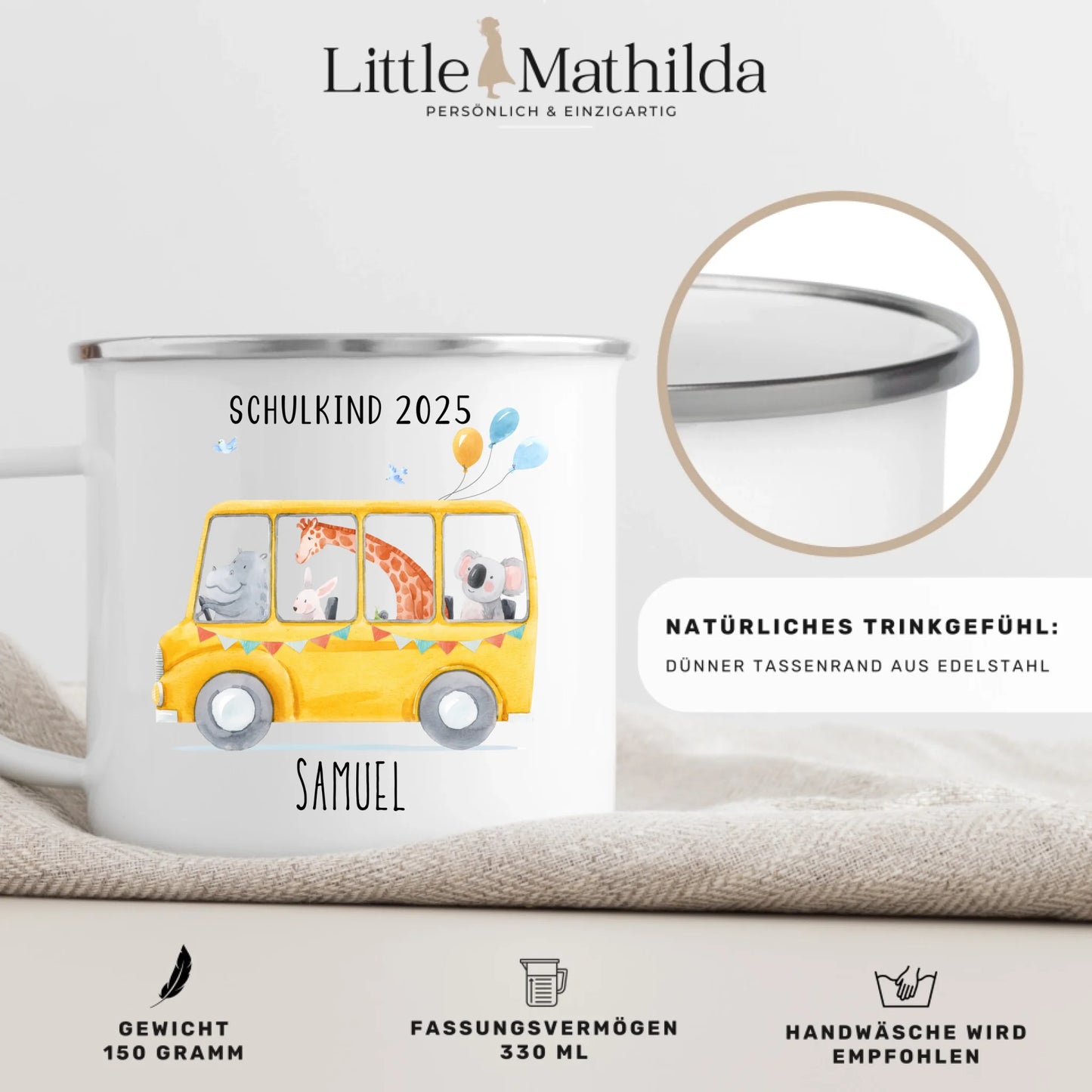 Personalisierte Tasse Schulkind zur Einschulung - Schulkind 2025