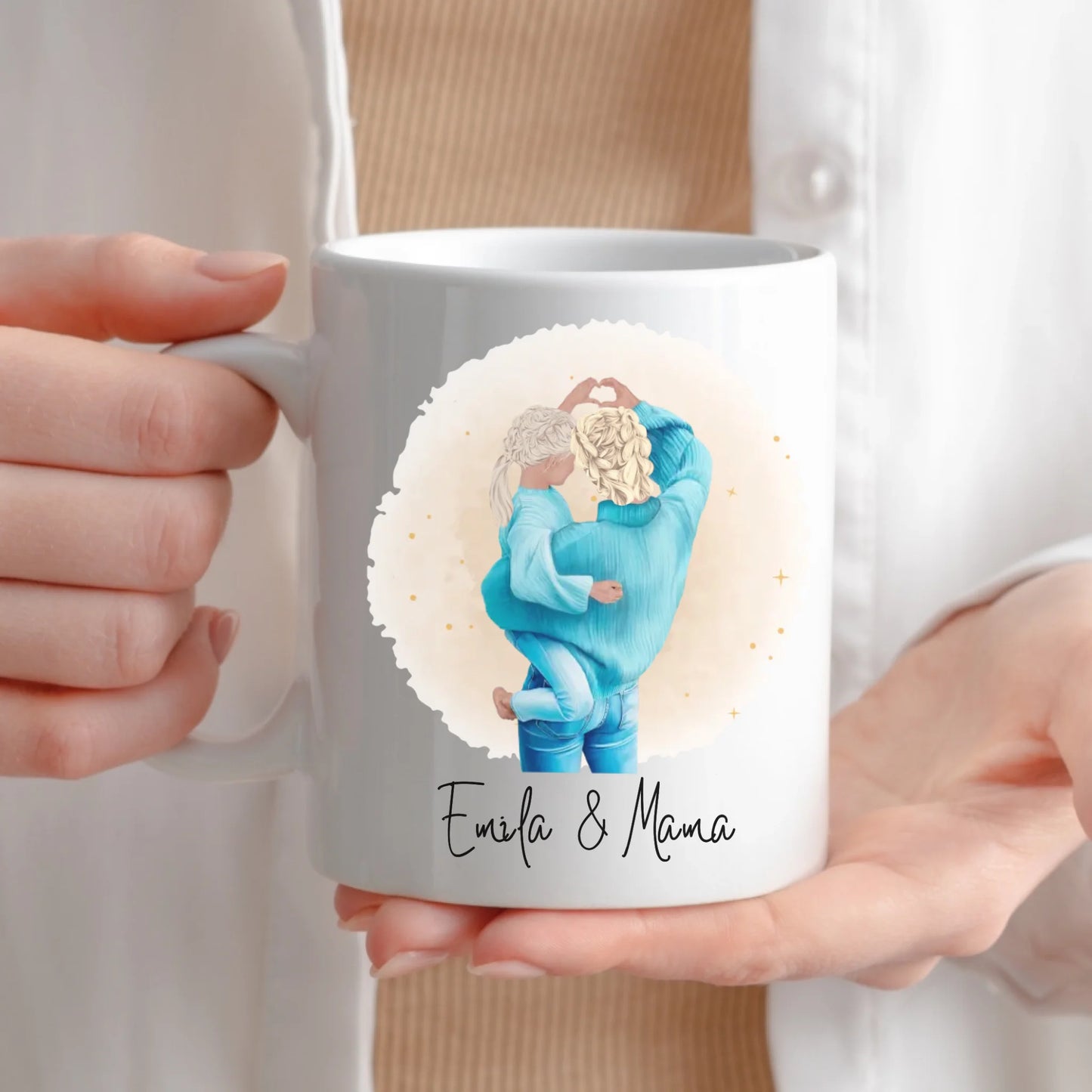 Mama & Tochter Tasse personalisiert mit Namen