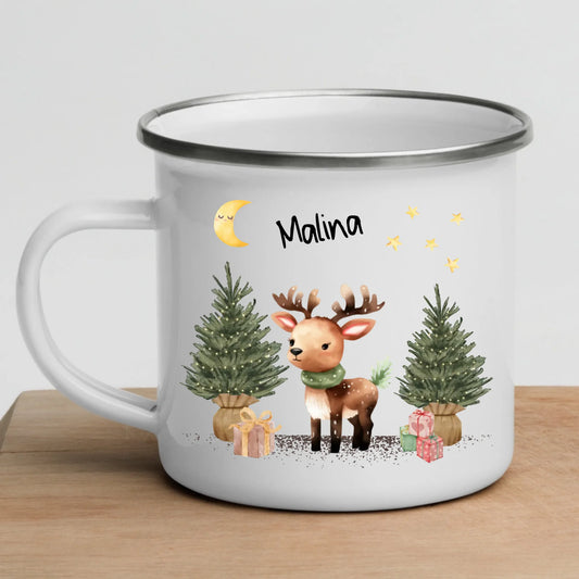 Mug de Noël personnalisé pour enfant « Renne »